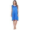 Casual Nights Women's Sleeveless Flower Satin Nightgown - 2 of 4