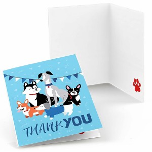 Big Dot of Happiness Pawty Like a Puppy - Dog Baby Shower or Birthday Party Thank You Cards (8 count) - 1 of 4