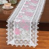 Collections Etc Rose Organza Lace Table Topper - 2 of 2