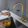 JUJABU Single Handle Stainless Steel Kitchen Sink Faucet with Pull Down Sprayers - Gold - 4 of 4
