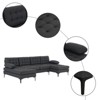 Karl Home |110 in. W Pillow Top Arm Chellie 4-Seat U-shaped Tufed Sofa in Gray - 3 of 4