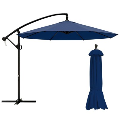 Maggift 9.5ft Large Patio Umbrella, Umbrella Outdoor Patio with Stand, Patio Table Umbrella, Market Umbrella for Pool Lawn Garden, Blue, 181.1"