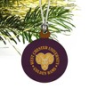 West Chester University Primary Logo Mini Small Tiny Wood Christmas Tree Holiday Ornament - 3 of 4