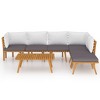 vidaXL Patio Lounge Set Sectional Sofa Set with Cushions Solid Wood Acacia - 3 of 4