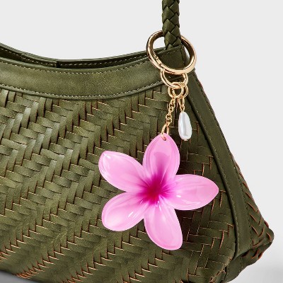 Брелоки A New Day Enamel Tropical Flower Bag Charm - A New Day™ Pink — фото 2