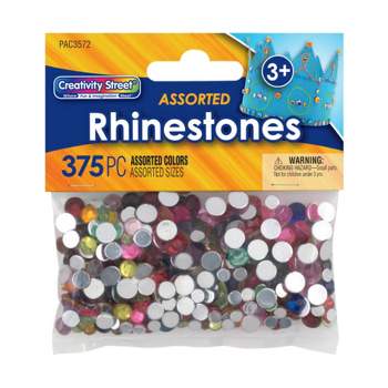 Creativity Street Rhinestones, Assorted Shapes, Sizes and Colors, Pack of 375