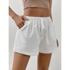 Women's Casual Drawstring Elastic Waist Shorts with Pockets Comfy Summer Lounge Short Pant - 4 of 4