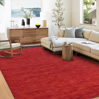 Washable Modern Solid Rug Non Slip Low Pile Rug Soft Contemporary Throw Floor Cover Foldable Indoor Carpet for Living Room Bedroom Playroom Nursery