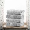 Luxury Cotton Heavyweight Ultra-Plush Bath Towel Set of 4 by Blue Nile Mills - 2 of 4