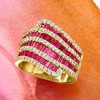 Ross-Simons 2.30 ct. t.w. Ruby and .85 ct. t.w. Diamond Ring in 14kt Yellow Gold - 4 of 4