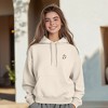 Dalix Heartly Ghost Embroidery Relaxed Hoodie Soft Fleece Sweatshirt Drawcord Fit Lounge Womens - 4 of 4