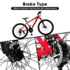 Okak 24IN Mountain Bike with Shimano 21-Speed and Disc Brake, Dirt Bike with Aluminium Frame and Front Absorber, Adult Bike for Men & Women, Red - 3 of 4