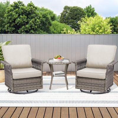Buenhomino Outdoor Patio All-Weather Wicker Furniture Set