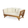 Sapphtopaz Outdoor Patio Sofa, Acacia Wood Outdoor Daybed with Water-Resistant Cushions, Expandable Outdoor Sofa with Cushions & Lumbar Pillows - 4 of 4