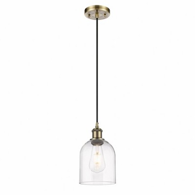 Bella - 1 Light Cord Hung Mini Pendant In Industrial Style-9.5 Inches Tall and 5.5 Inches Wide