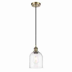 Bella - 1 Light Cord Hung Mini Pendant In Industrial Style-9.5 Inches Tall and 5.5 Inches Wide - 1 of 1