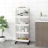 CLIHOME 5-Tier Kitchen Trolley with Removable Baskets, Versatile Organizer, Durable Iron and ABS Material - 2 of 4