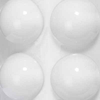 White Bubble Glass Table Lamp with Linen Shade