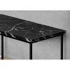 Monarch Specialties Accent Table Side End Narrow Small 2 Tier Living Room Bedroom Metal Laminate Black Marble Look Contemporary Modern - 3 of 4