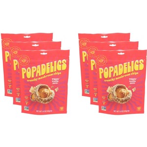 Popadelics Trippin Truffle Parm Mushroom Chips - Case of 6 - 1.4 oz - 1 of 2