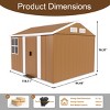 Metal Backyard Storage Shed with Sliding Door and Windows,Heavy Duty Outdoor Garden Storage Shed,Weatherproof Metal Tool Shed-Coolbibila - 4 of 4