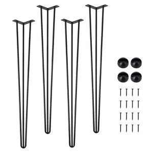 Metal Table Legs,Table Legs Replacement Heavy Duty Square Tube Desk Legs Furniture Legs, Heavy Duty Sturdy Leg,Dining Table Set of 4 - 1 of 4