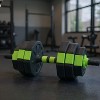 Acekool 20kg 4-in-1 Adjustable Dumbbell Set, Converts to Kettlebell, Barbell & Push-Up Stand, Octagon Weight, Home Gym, Green Black - 3 of 4