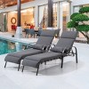 2pk Outdoor & Indoor Adjustable Chaise Lounge Chairs with Cushion for for Patio Beach Pool Backyard - Crestlive Products - image 2 of 4