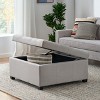 NicBex 35" Storage Bench Square Ottoman with Storage Upholstered Button Tufted for Bedroom, Living Space - 3 of 4