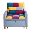 Sleeper Chair Bed With Pillow Single Sofa Chair Bed, 3-in-1 Convertible Single Sofa Chair Bed For Lounge, Bedroom, Living Room, Office Rainbow - 2 of 4