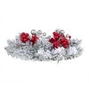 Haute Decor 2pk Frosted Adjustable Candle Ring Artificial Swag Silver: Fits 3-4.5" Pillar, Unlit PVC Decoration - 2 of 4