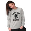 Funny Christmas Get Baked Gingerbread Sweatshirt for Men or Women Brisco Brands - 4 of 4
