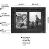 Americanflat Collage Picture Frame in with Two  Displays Textured Wood and Polished Glass for Wall and Tabletop - Charcoal 5" x 7" - 2 of 4