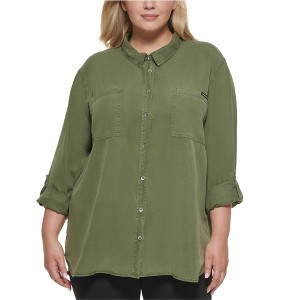Calvin Klein Womens Utility Button Up Shirt - 1 of 1
