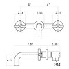 ChicFurnit Bathroom Sink Faucet Wall Mounted for Modern Bathroom Vanity Sink, Gold, 13.77"*9.44"*3.14" - 3 of 4