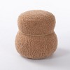 Okak Cute Ottoman Bench Snowman Stool with Plush Cushion  Footrest Stool for Couch, Living Room, Entryway, Bedroom, End of Bed, Light Brown - 2 of 3