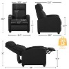Yaheetech Fabric Upholstered Adjustable Recliner Chair with Pocket Spring for Living Room - 3 of 4