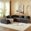Boneless Corduroy Upholstered Modular L-Shaped Sectional Sofa for Living Room, Deep Seat Cloud Couch with High-Density Memory Foam, No-Assembly - 2 of 4