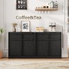 62.4" Sideboard Buffet - 4-Drawer Storage Cabinet for Kitchen, Dining Room & Living Room - 3 of 4