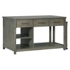 JUJABU Extendable Retro Kitchen Island with Storage, Drawers, Open Shelves and Built-In Power Outlets - 2 of 4