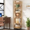 Lantine 6-Tier Corner Bookshelf, 71-Inch Rustic Tall Bookcase for Living Room, Bedroom, Office - 2 of 4