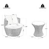 Maliang 3 Piece Patio Seating Set for Backyard, Garden, Porch, Balcony - 2 of 4