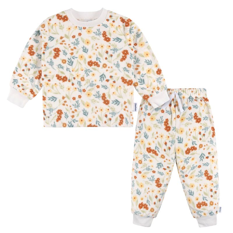Gerber Baby and Toddler Girls' Fleece Pajamas - 2-Piece, 1 of 9