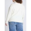 ELOQUII Women's Plus Size Mixed Knit Turtleneck - 3 of 4