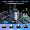 Itopfox Retractable Car Charger with 100W, 4 in 1 Fast Charger for iPhone and Type C, Retractable Cables and 2 Charging Ports, Compatible with iPhone - 3 of 4