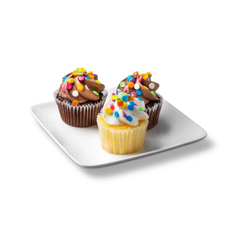 Chocolate &#38; Vanilla Mini Cupcakes - 10oz/12ct - Favorite Day&#8482;, 3 of 7