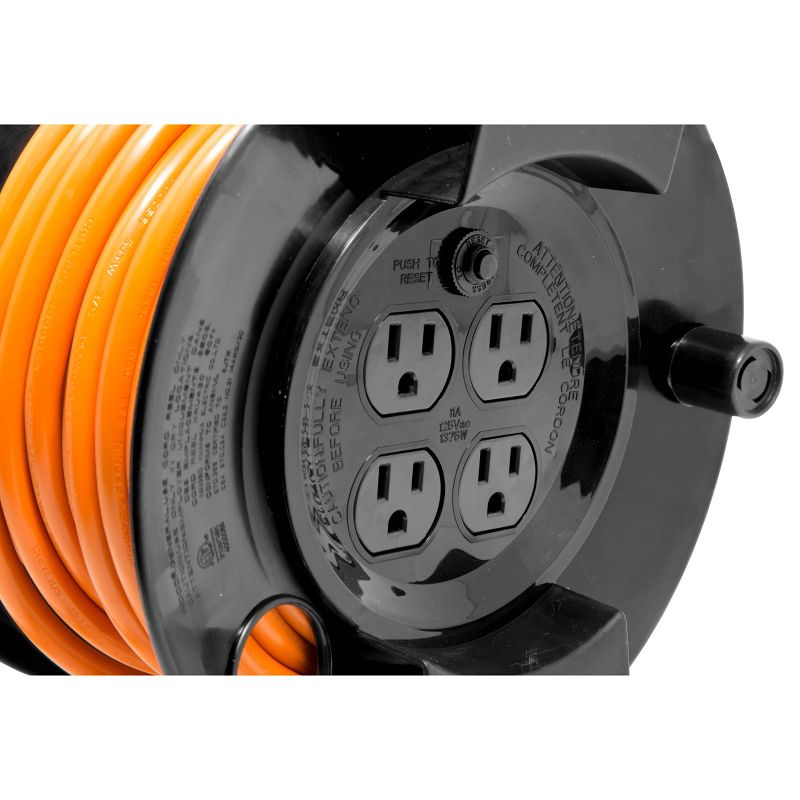 WEN PC5043R 50&#39; 14-Gauge Heavy-Duty SJTW Outdoor 14/3 Extension Cord with 5-15R Light-Up Outlet, 4 of 5