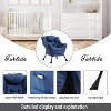 Modern Lounge Chair with Ottoman - Oversized Accent Chair with Folding Footrest - Comfortable Reading Chair for Living Room Bedroom - Beige - 4 of 4