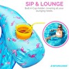 SWIMLINE ORIGINAL Inflatable U-Seat Water Float Lounger, Retro Flamingo - Fabric-Covered Floating Lounge Chair for Lake, River, Beach & Swimming Pool, - 4 of 4