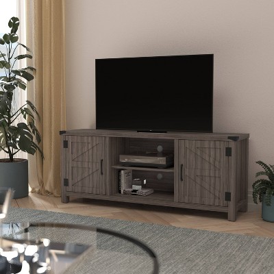 59" Barn Door Style TV Stand for TVs up to 65" - Merrick Lane